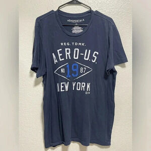 Men’s Aeropostale Blue Crew Neck Short Sleeve LARGE